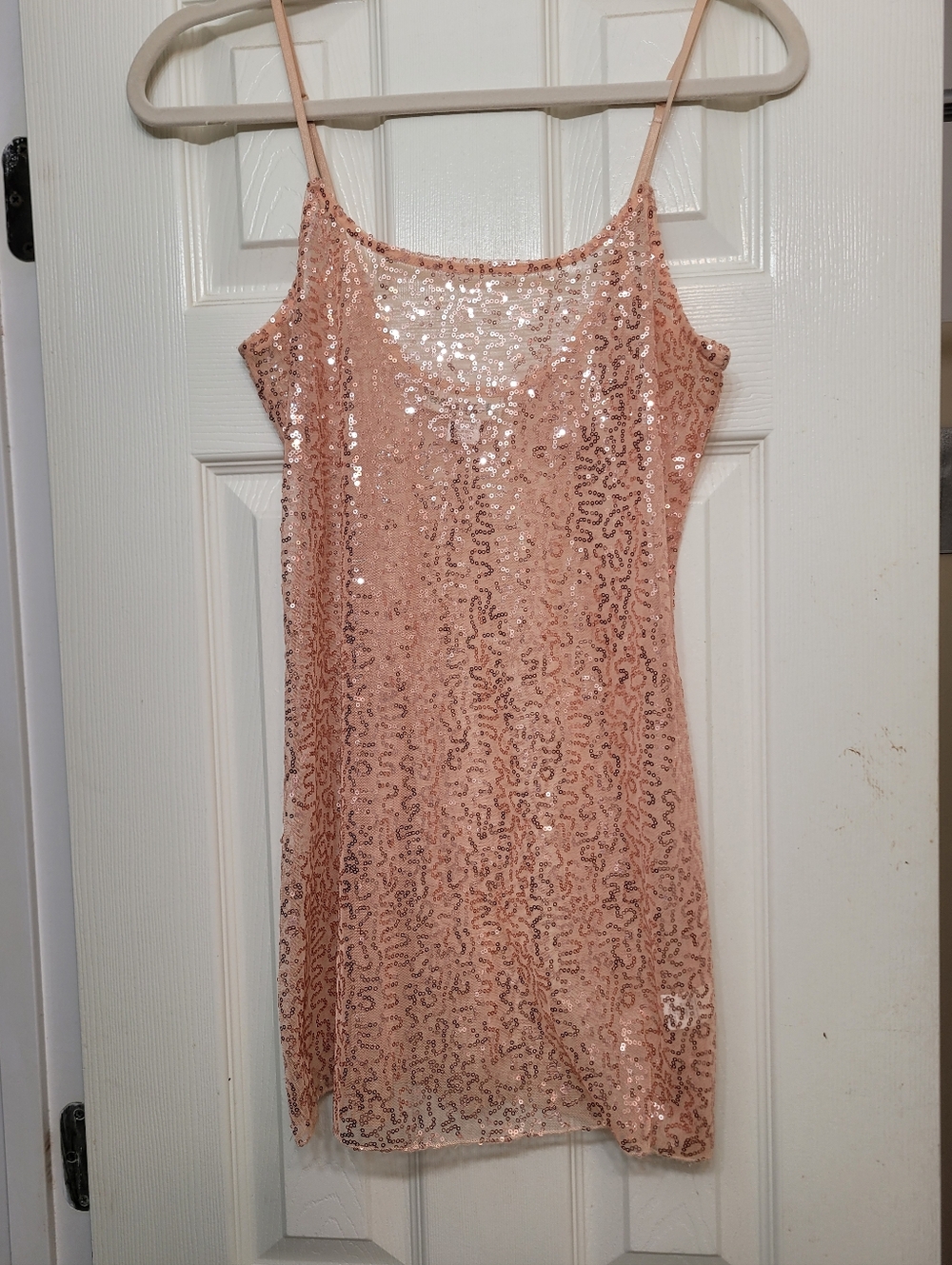 Belle Du Jour Rose Gold Sequin Lace Top